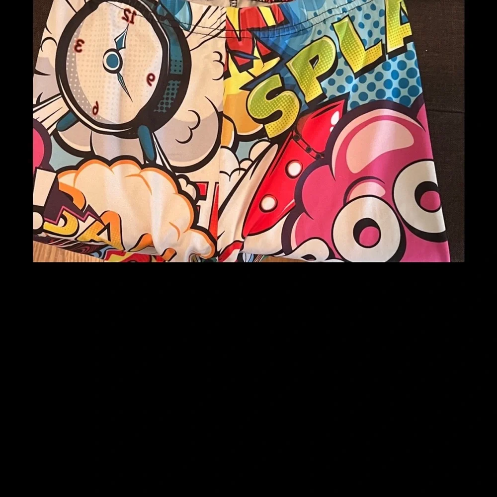 #1049+ Women Colorful Comic Print Leggings - Picture 3 of 6